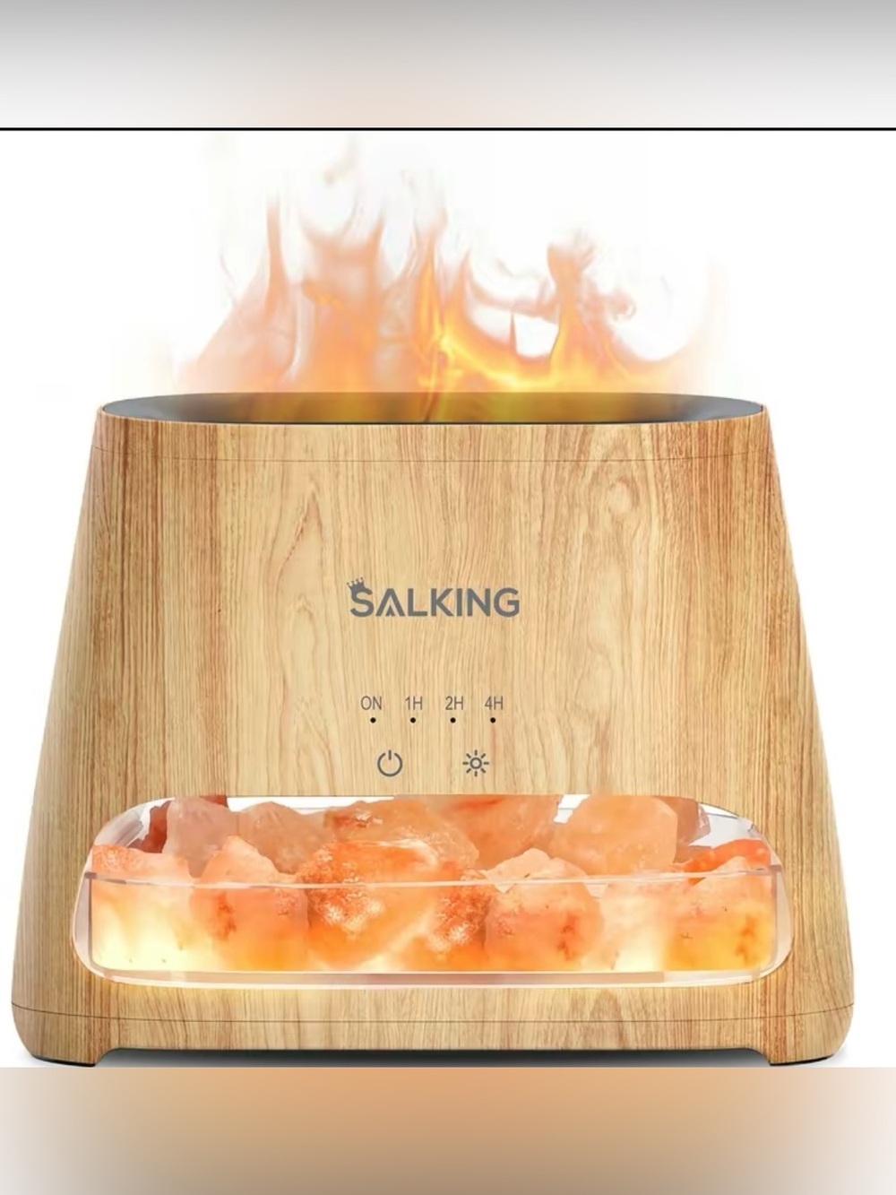 SALKING 2-in-1 Ultrasonic Essential Oil Diffuser & Himalayan Salt Lamp, Aromathe